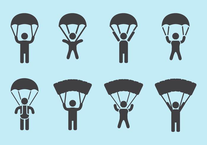 700x490 Skydiving Icon Vectors