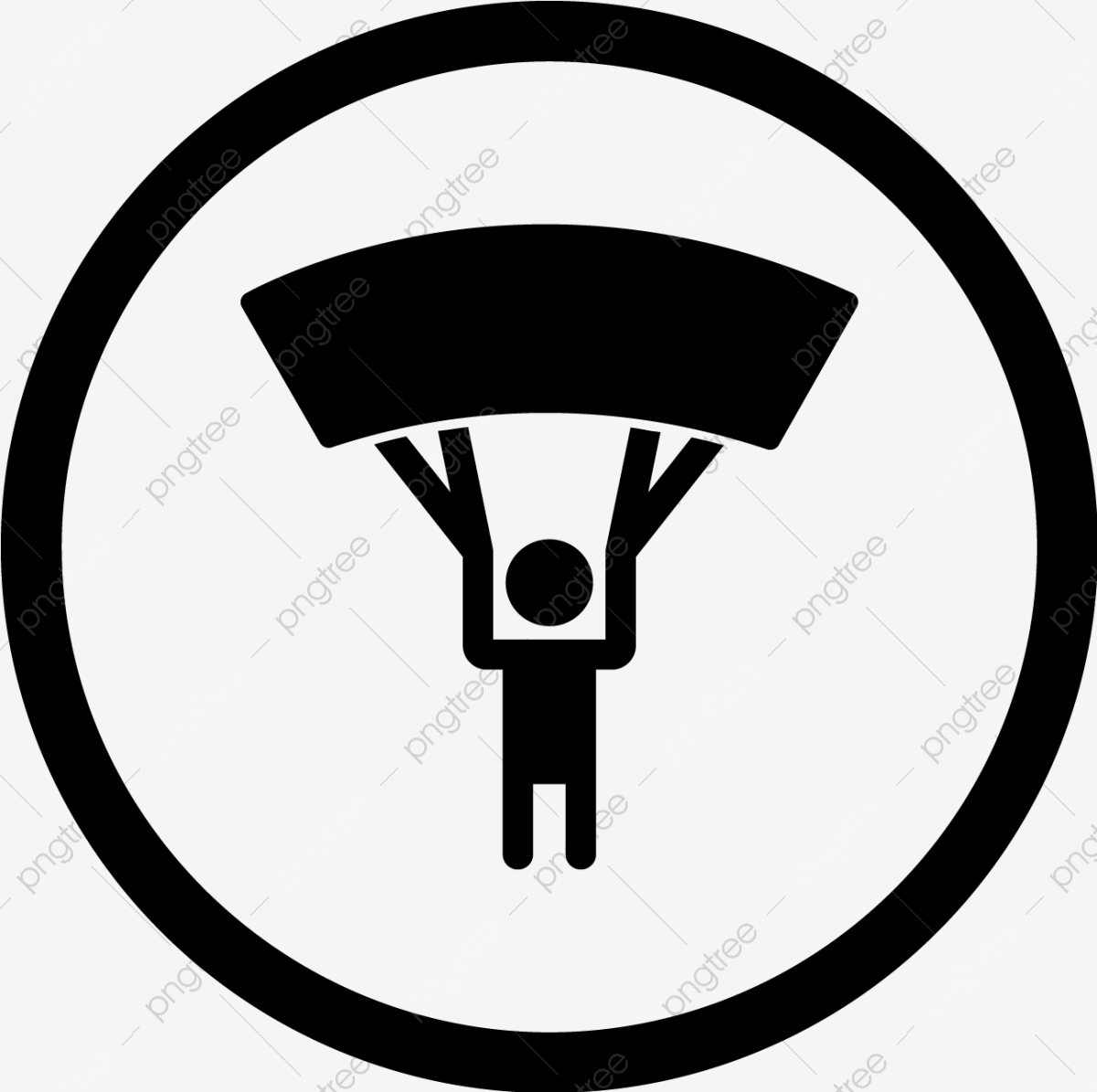 1200x1195 Vector Parachutist Icon, Parachutist, Gliding, Skydiving Png