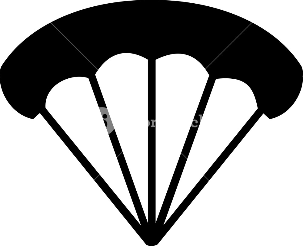 1000x813 Parachute Icon Skydiving Royalty Free Stock Image