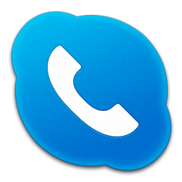 256x256 Skype Phone Blue Icon