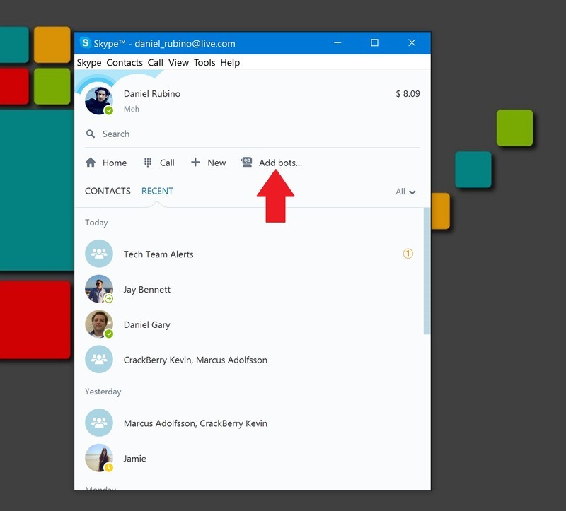 800x723 Interactive Skype Bots Arrive On Windows Desktop With Latest