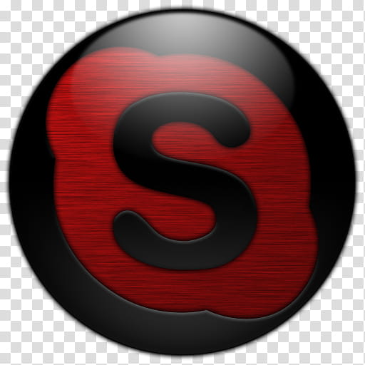 512x512 Skype, Round Black And Red Skype Icon Transparent Background Png