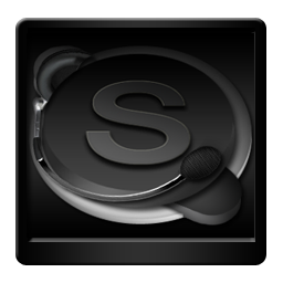 256x256 Black Skype Icon Download Blackbeauty Icons Iconspedia