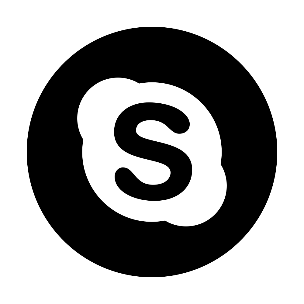 1000x1000 Skype Black Icon Png Image Free Download