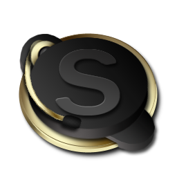 256x256 Skype Gold Icon Download Black And Gold Icons Iconspedia