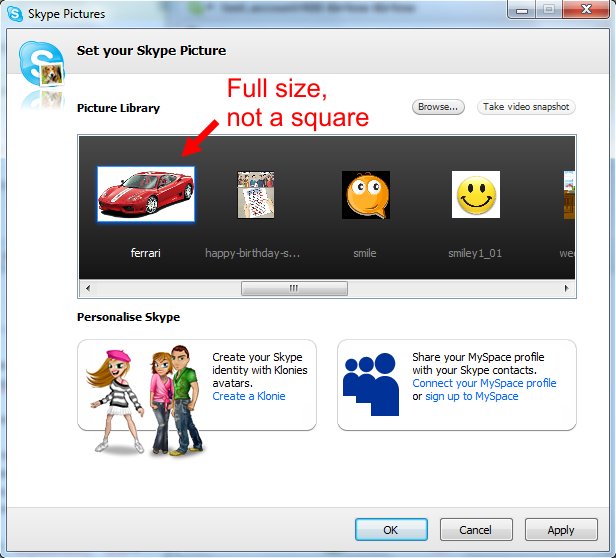 616x558 How To Make Our Skype Profile Picture Different From A Square