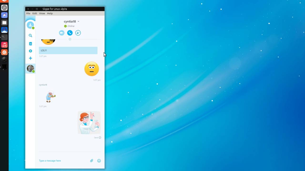 New Skype For Linux On Ubuntu Unity 1280x720 New Skype For Linux On Ubuntu Unity