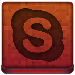 256x256 Red Skype Icon