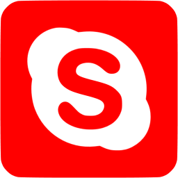256x256 Red Skype Icon