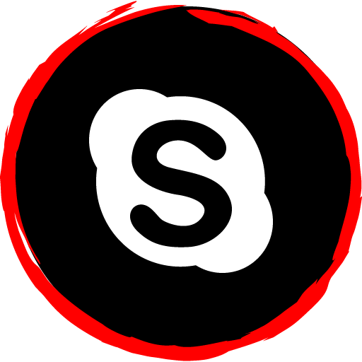 512x512 Skype Free Red Social Media Art Brush Style Icon Designed