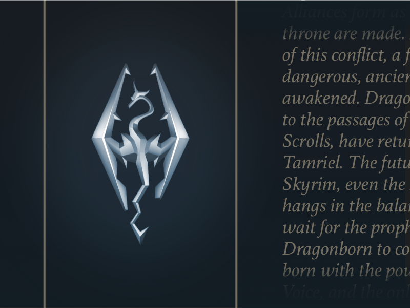 800x600 Skyrim Logo