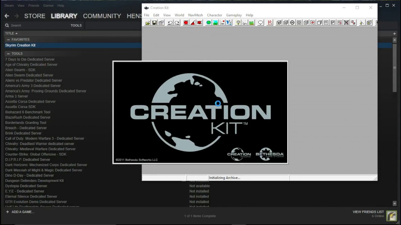 1280x720 Skyrim Creation Kit Setup, With Multiple Masters