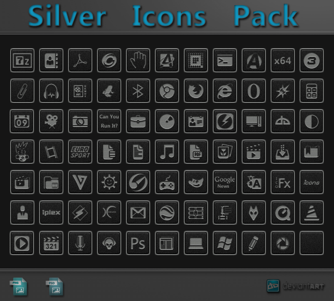 658x593 Silver Icon Pack +