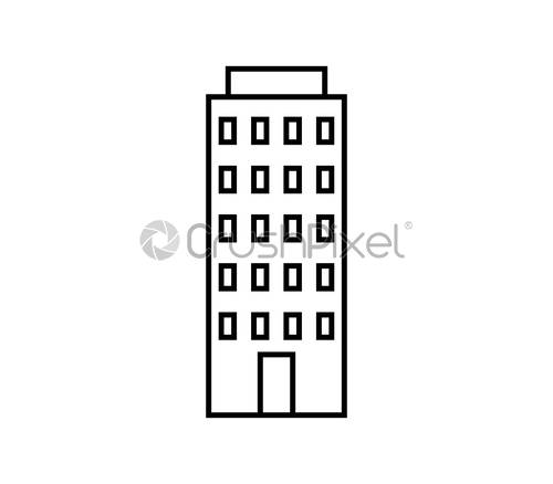 500x438 Skyscraper Icon, Stock Vector Crushpixel