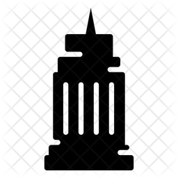 256x256 Skyscraper Icon Of Glyph Style