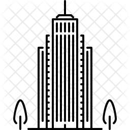 256x256 Skyscraper Icon Of Line Style