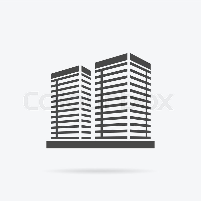 800x800 Skyscraper Logo Building Icon Black Stock Vector Colourbox
