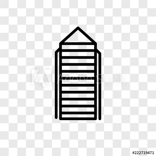 500x500 Skyscraper Icons Isolated On Transparent Background Modern
