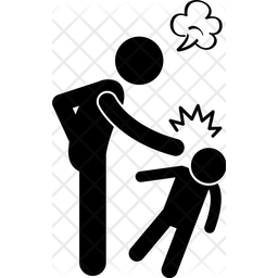 256x256 Slapping Kid Icon Of Glyph Style