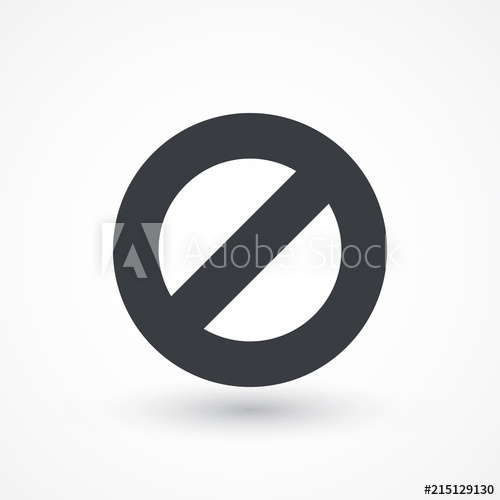 500x500 Prohibition Icon Circle With A Slash Ban Symbol Cancel, Delete