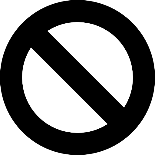 512x512 Prohibition Symbol Of A Circle With A Slash Icons Free Download