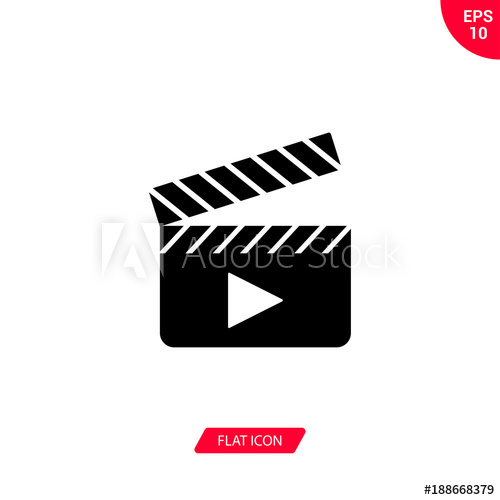 500x500 Movie Slate Vector Icon