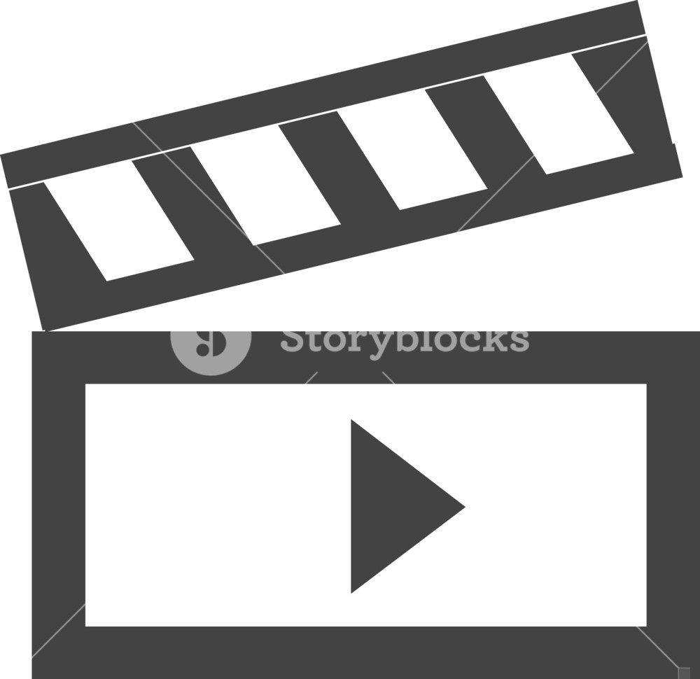 1000x970 Slate Play Glyph Icon Royalty Free Stock Image
