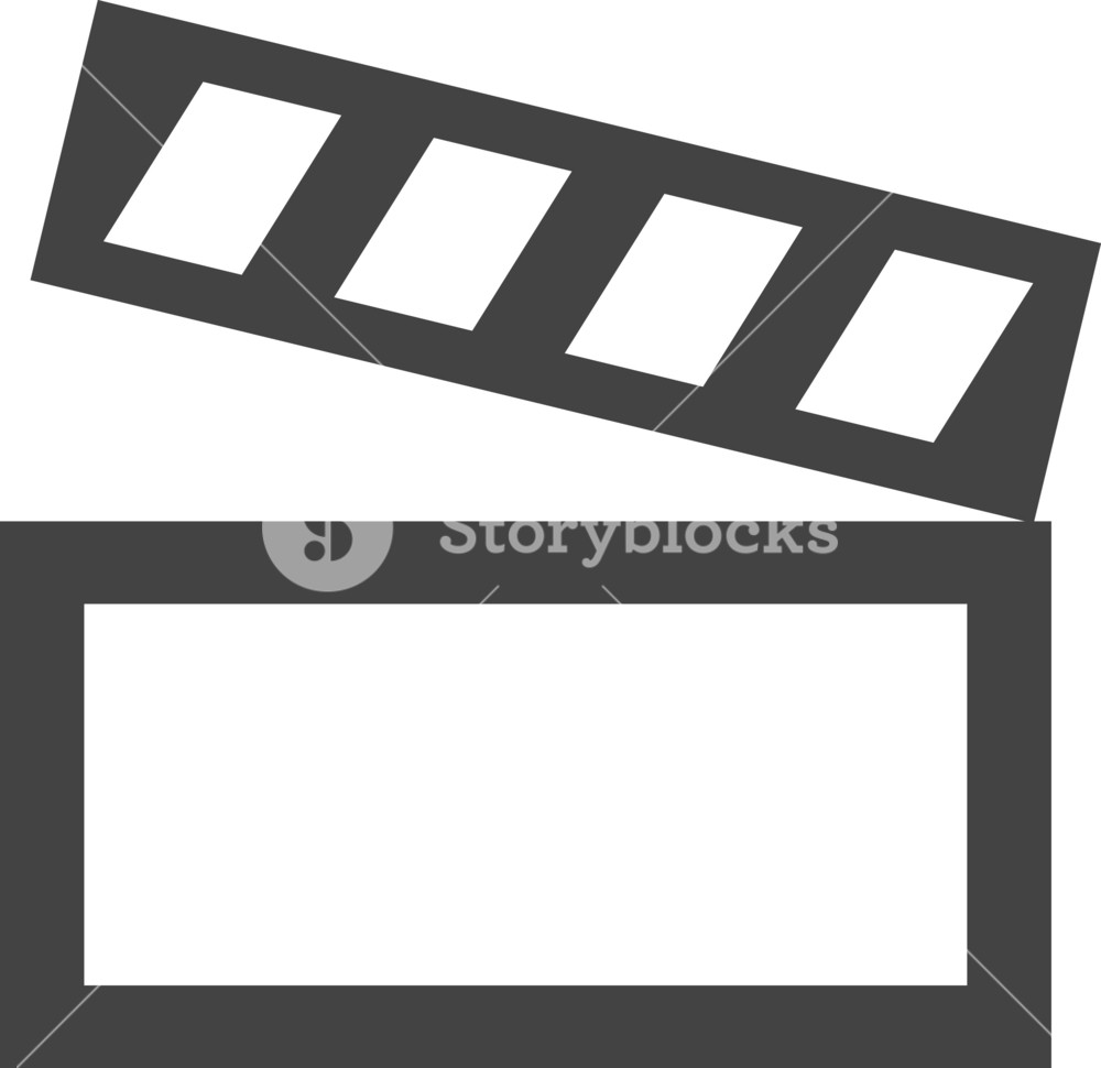1000x970 Film Slate Glyph Icon Royalty Free Stock Image
