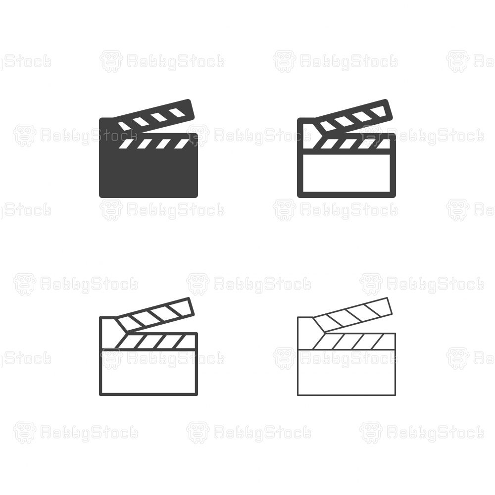 1000x1000 Film Slate Icons Multi Series Vector File Vector Icons