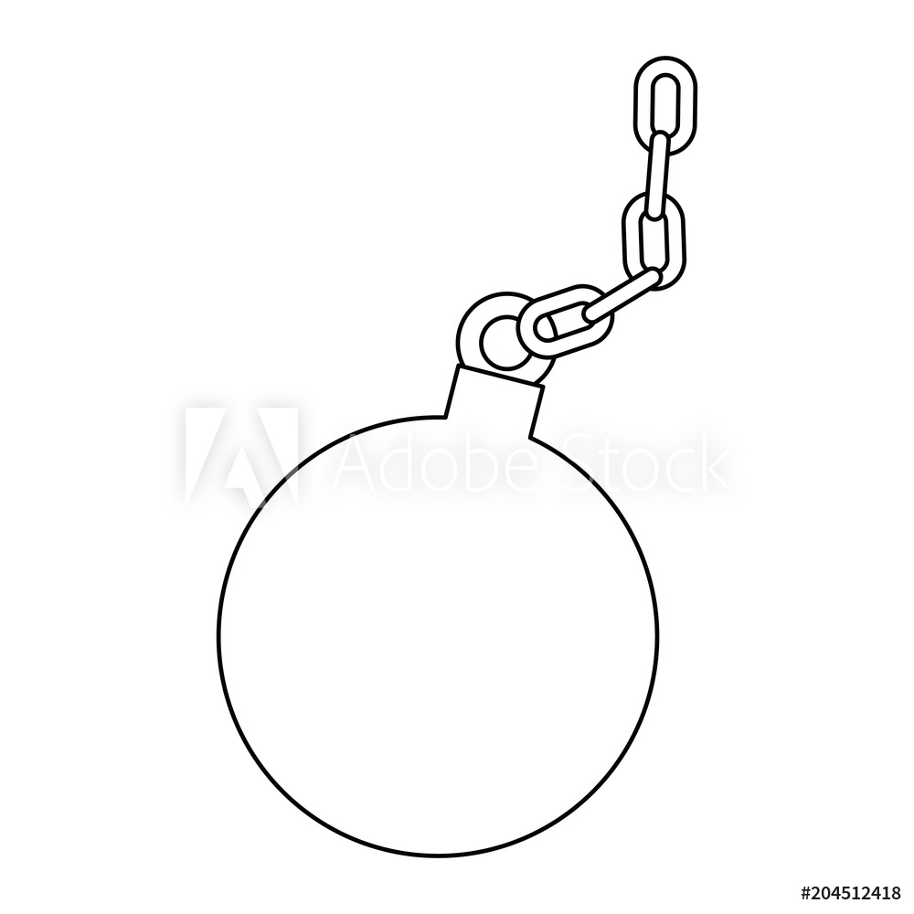1000x1000 Photo Art Print Slave Shackle Isolated Icon Vector Illustration
