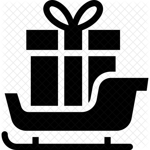 512x512 Snow Sledge Icon Of Glyph Style