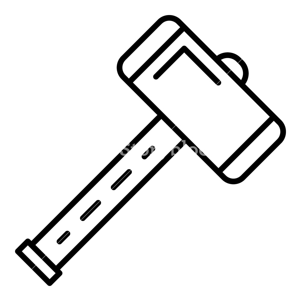 1000x1000 Work Sledge Hammer Icon Outline Work Sledge Hammer Vector Icon