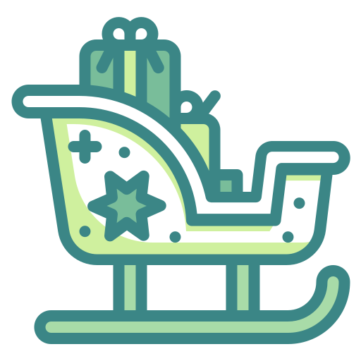 512x512 Christmas, Claus, Gifts, Santa, Sledge, Sleigh, Winter Icon Free