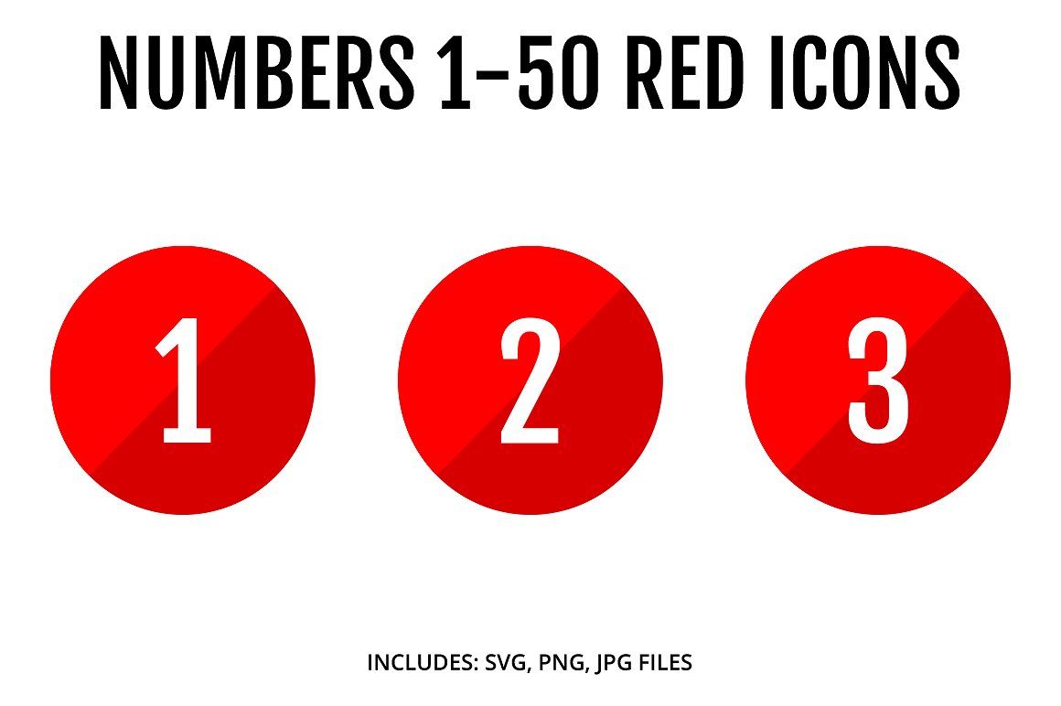 Red Number Icons 1160x772 Red Number Icons