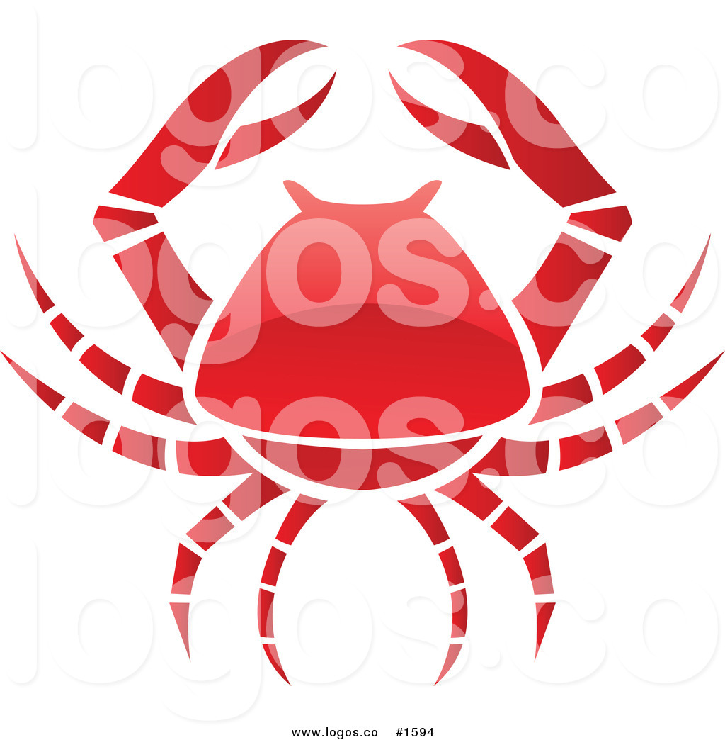1024x1044 Royalty Free Sleek Red Crab Cancer Zodiac Icon Logo