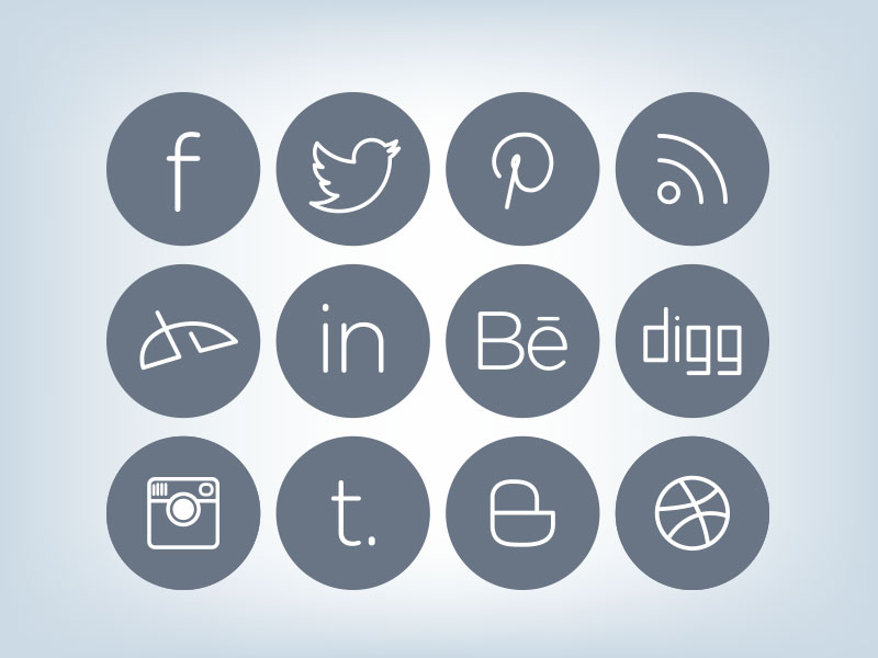 Sleek Social Media Icons 800x600 Sleek Social Media Icons