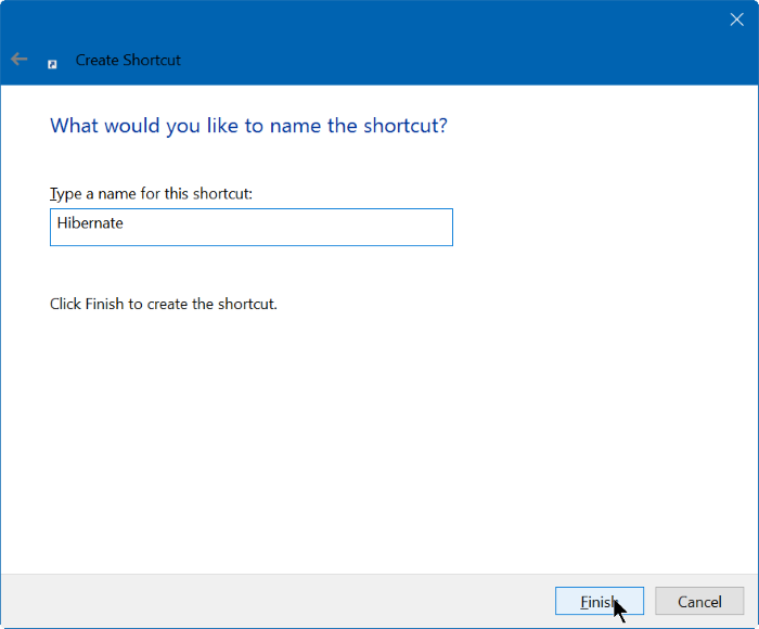 700x580 Create Shutdown, Hibernate Sleep Shortcuts On Desktop In Windows