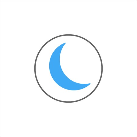 450x450 Sleep Mode Solid Icon, Mobile Sign And New Moon Pictogram, Vector
