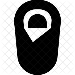 256x256 Sleeping Bag Icon Of Glyph Style