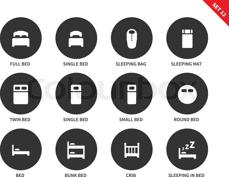 800x618 Hotel Beds Vector Icons Set For Stock Vector Colourbox