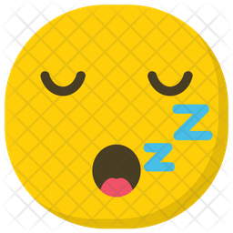 256x256 Sleepy Face Emoji Icon Of Flat Style