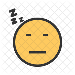 256x256 Sleepy Icon Of Colored Outline Style