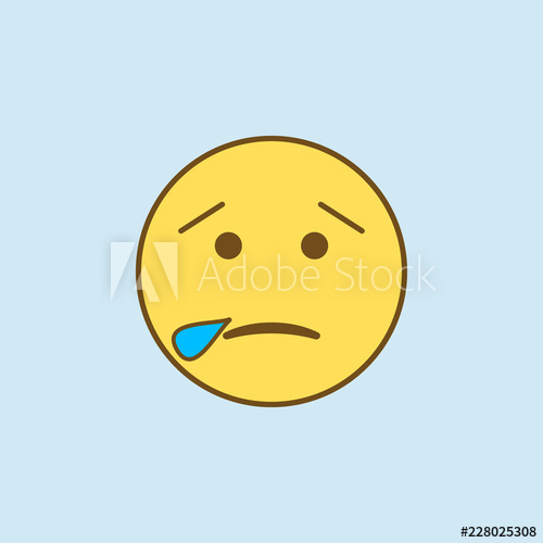 500x500 Sleepy Colored Line Icon Simple Yellow And Brown Element