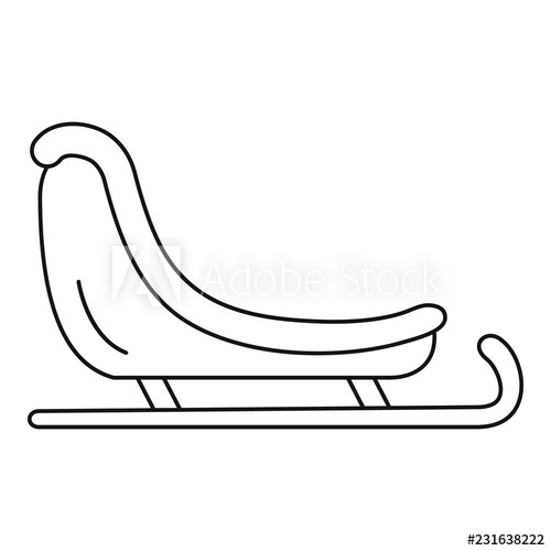 500x500 Santa Sleigh Icon Outline Santa Sleigh Vector Icon For Web Design