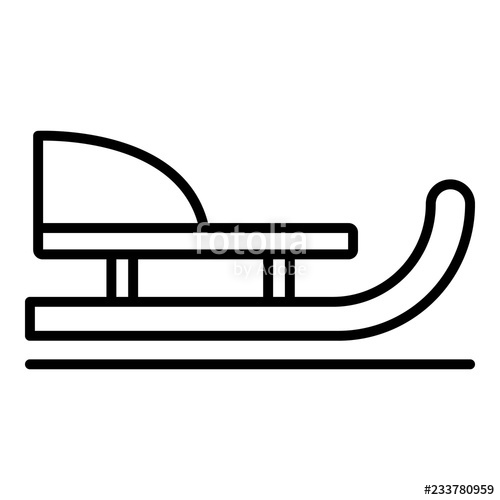 500x500 Sleigh Icon Outline Sleigh Vector Icon For Web Design Isolated