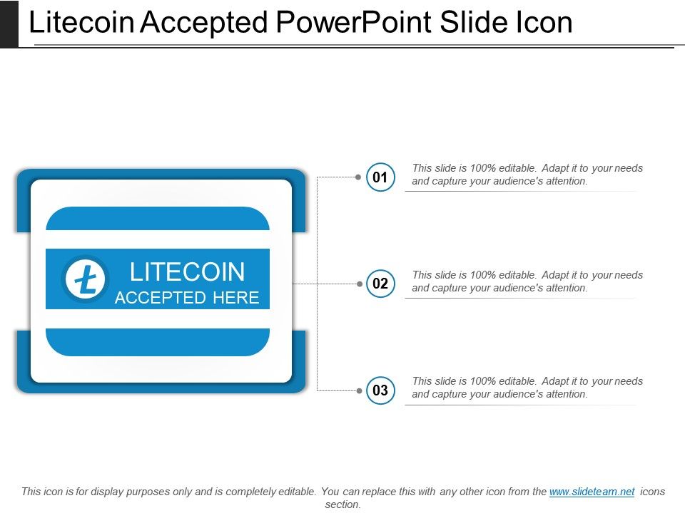 960x720 Litecoin Accepted Powerpoint Slide Icon Powerpoint Presentation