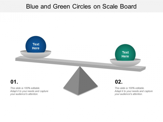 560x420 Blue And Green Circles On Scale Board Ppt Powerpoint Presentation