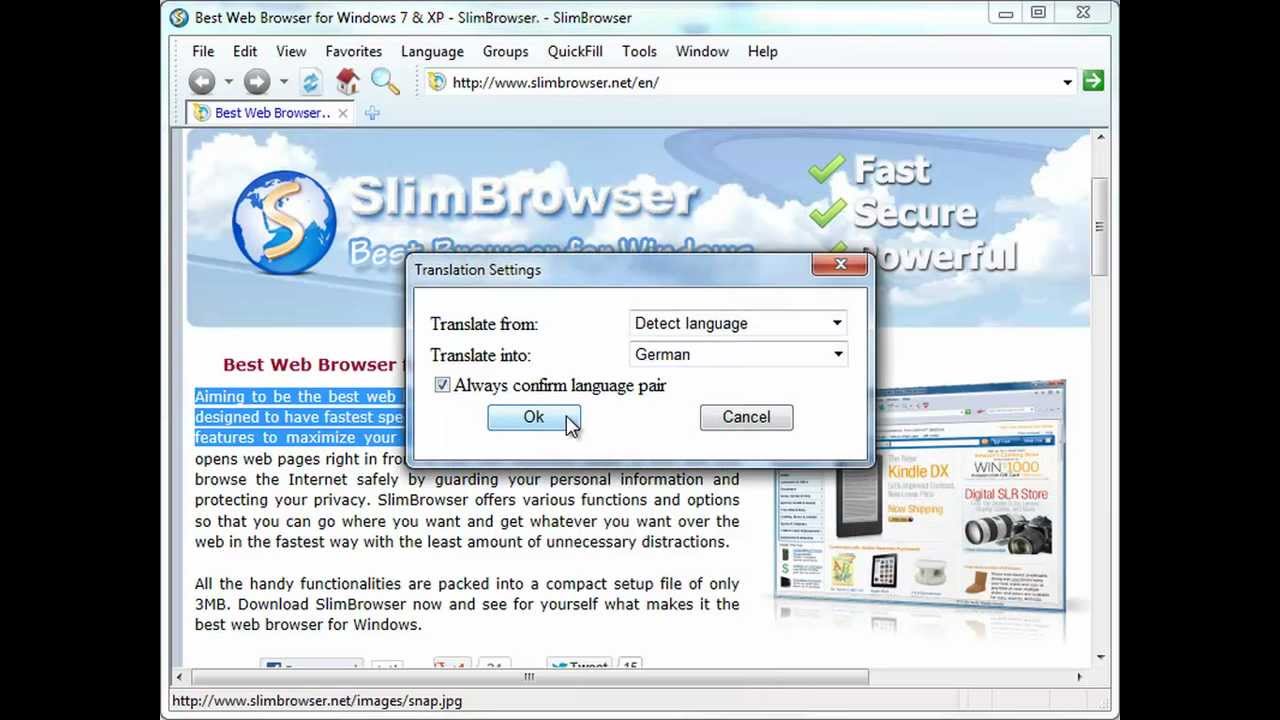 1280x720 Slimbrowser Feature Demonstration Videos
