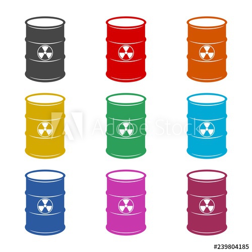 500x500 Radioactive Green Slime Icon Or Logo, Barrel With Spilled Liquid