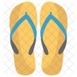 256x256 Slippers Icon Of Flat Style